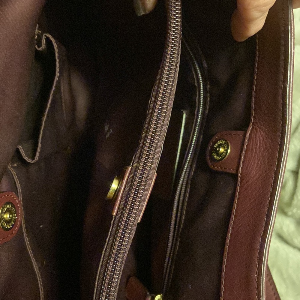 Coach Burgundy Leather Satchel - Picture 5 of 10